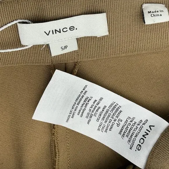 Vince Tailored Tan Stitch Front Seam Leggings Size S - Picture 3 of 3